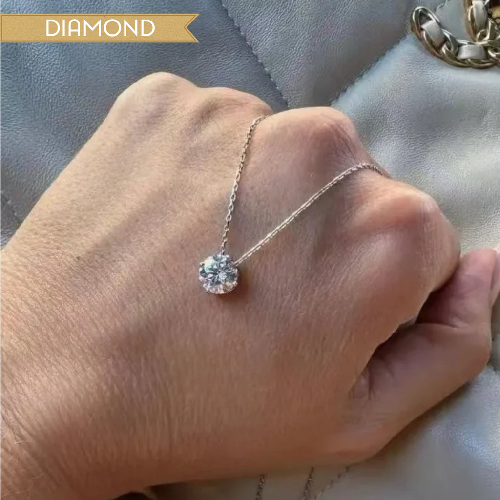 18K White Gold Diamond Necklace