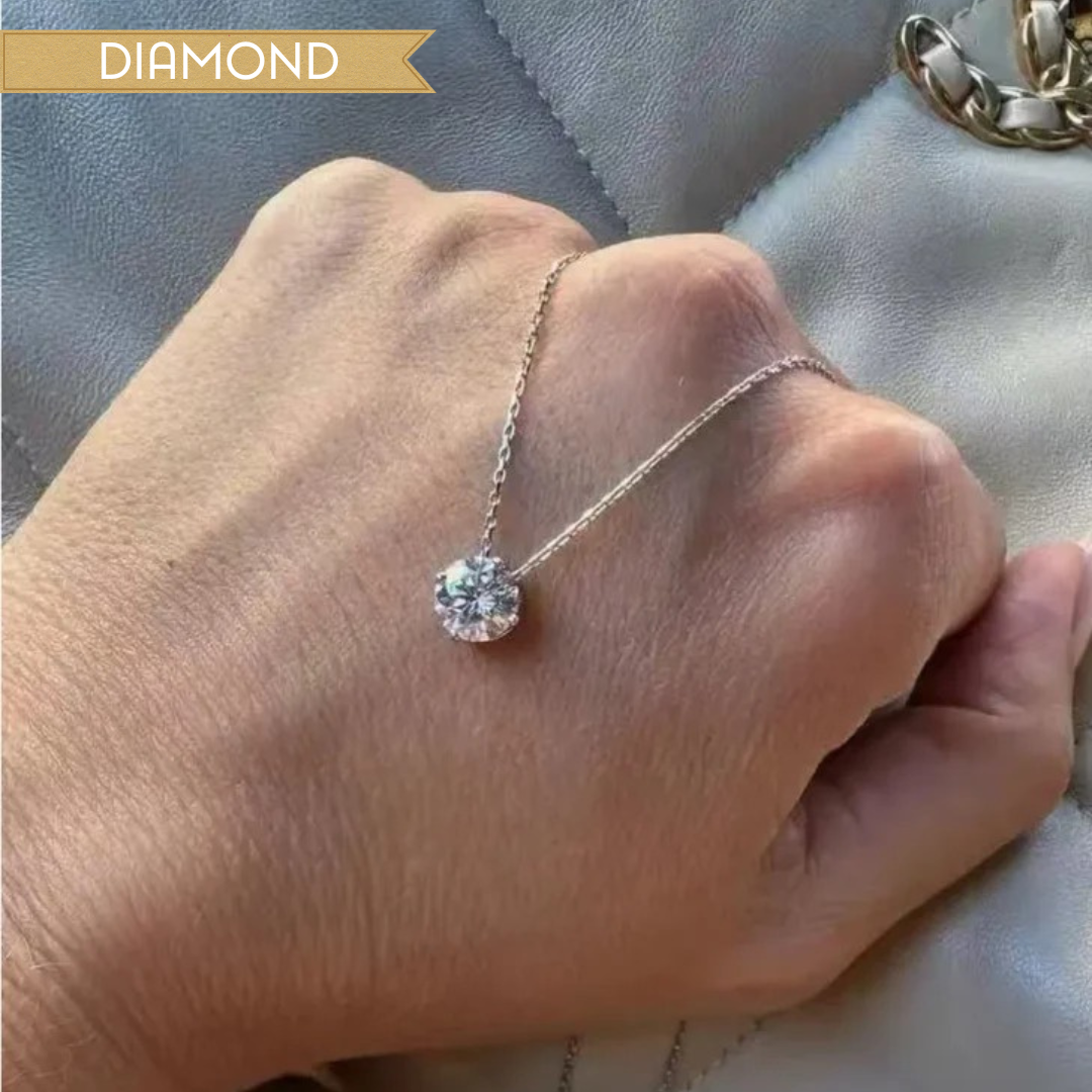 18K White Gold Diamond Necklace