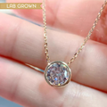 10K / 18K Yellow Gold Lab Diamond Pendant Necklace