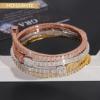925 Silver Moissanite Bangle Bracelet