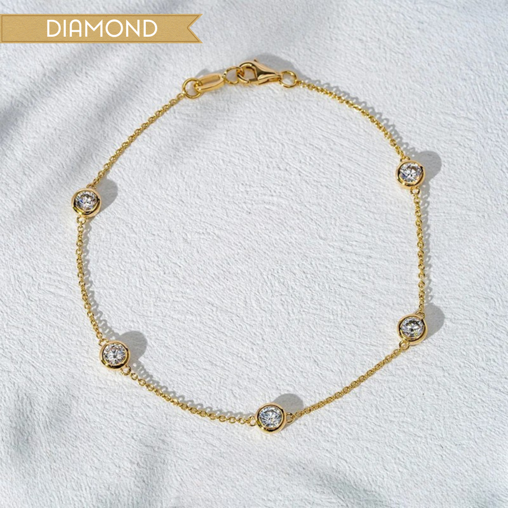 18K Gold Lab Diamond Bracelet (3.8mm Stone)