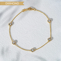 18K Gold Lab Diamond Bracelet (3.8mm Stone)