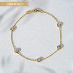 18K Gold Lab Diamond Bracelet (3.8mm Stone)