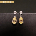 3ct Yellow Diamond Drop Earrings