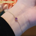 18K Gold Purple Sapphire Bracelet