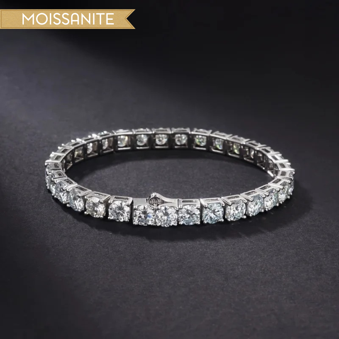Moissanite Tennis Bracelet (6.5mm – 1ct Stones)