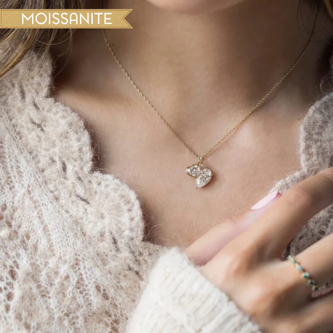 Heart-Shaped Lab Diamond Necklace