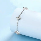 18K White Gold Moissanite Wedding Bracelet
