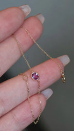 18K Gold Purple Sapphire Bracelet