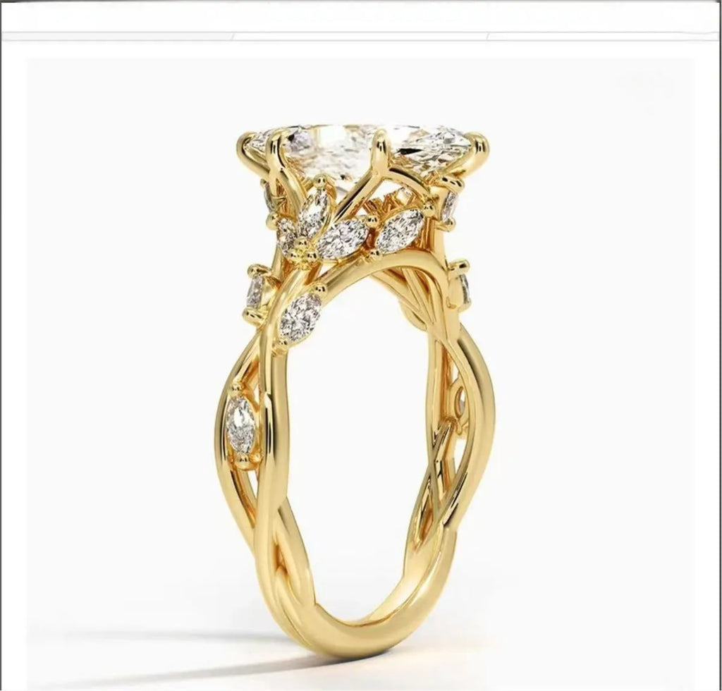 Lab Diamond Vine Ring (1ct – 3ct Stones)