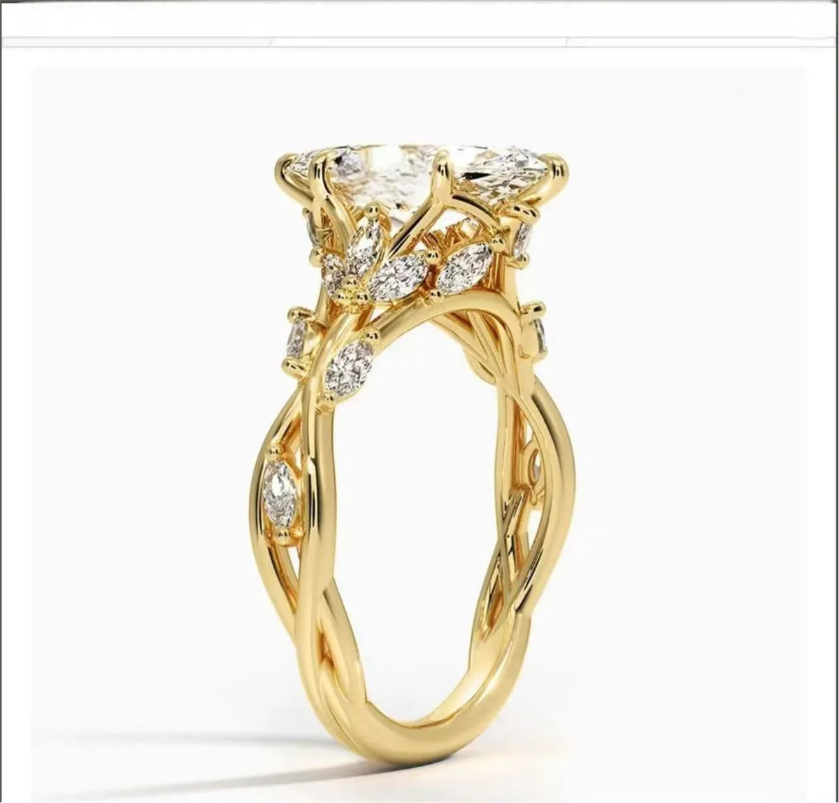 Lab Diamond Vine Ring (1ct – 3ct Stones)