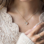 Heart-Shaped Lab Diamond Necklace