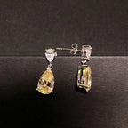 3ct Yellow Diamond Drop Earrings