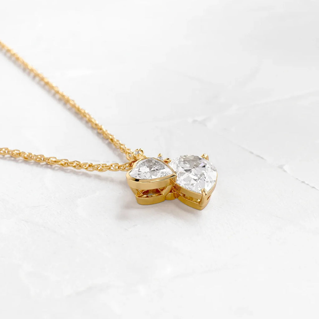 Heart-Shaped Lab Diamond Necklace