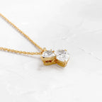 Heart-Shaped Lab Diamond Necklace