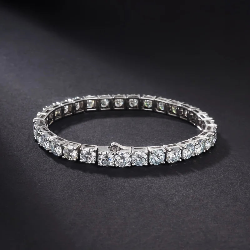 Moissanite Tennis Bracelet (6.5mm – 1ct Stones)