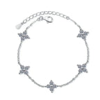 18K White Gold Moissanite Wedding Bracelet