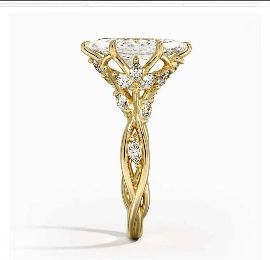 Lab Diamond Vine Ring (1ct – 3ct Stones)