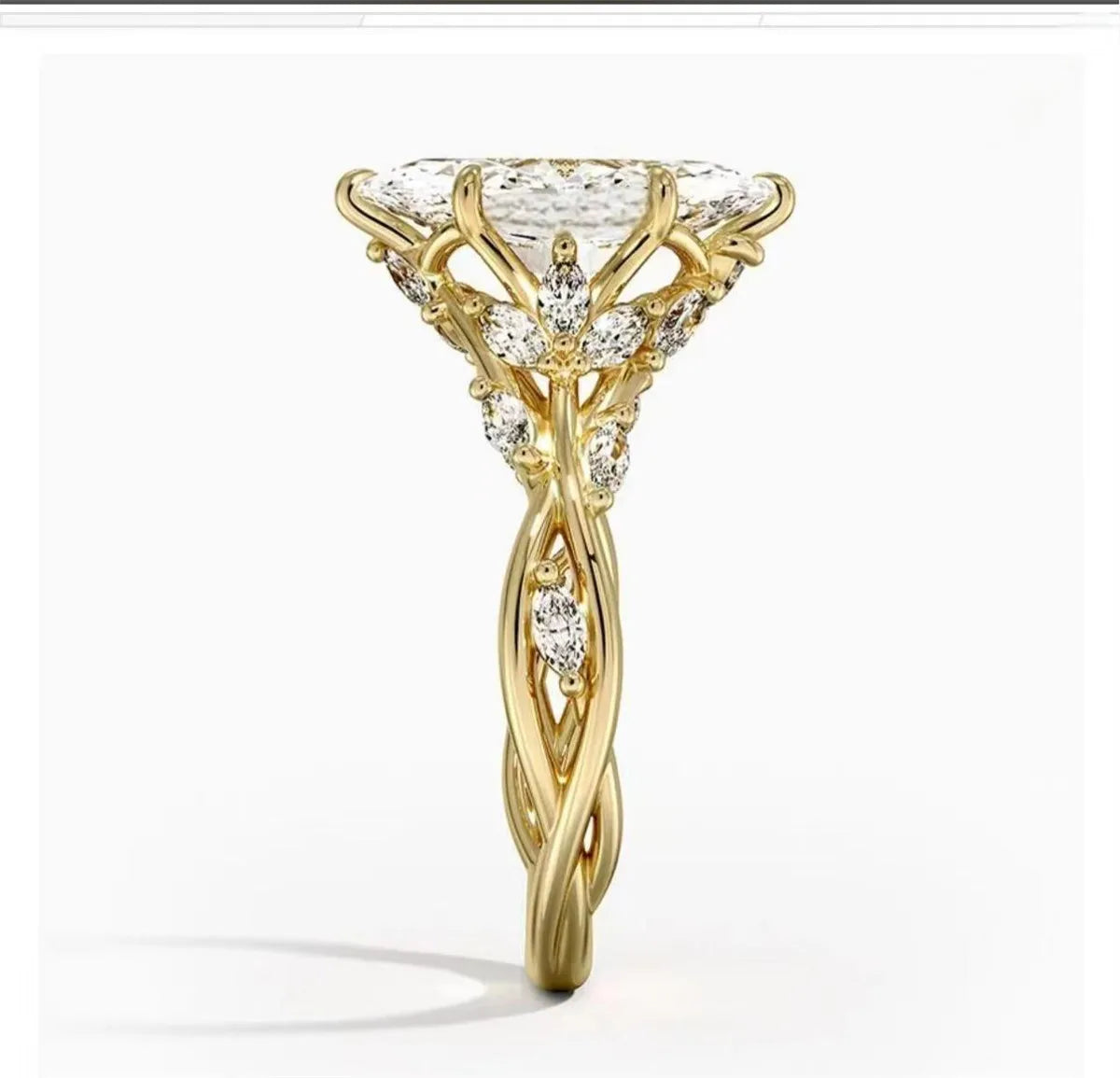 Lab Diamond Vine Ring (1ct – 3ct Stones)