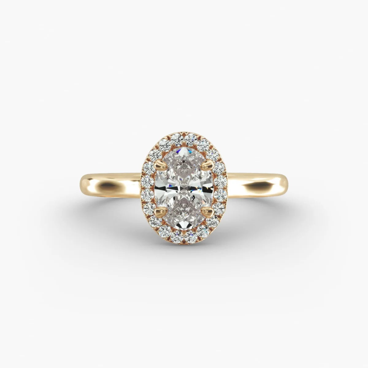 Oval Lab Diamond Halo Ring (0.5ct – 2ct Stones)