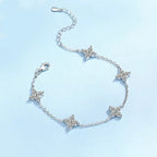 18K White Gold Moissanite Wedding Bracelet