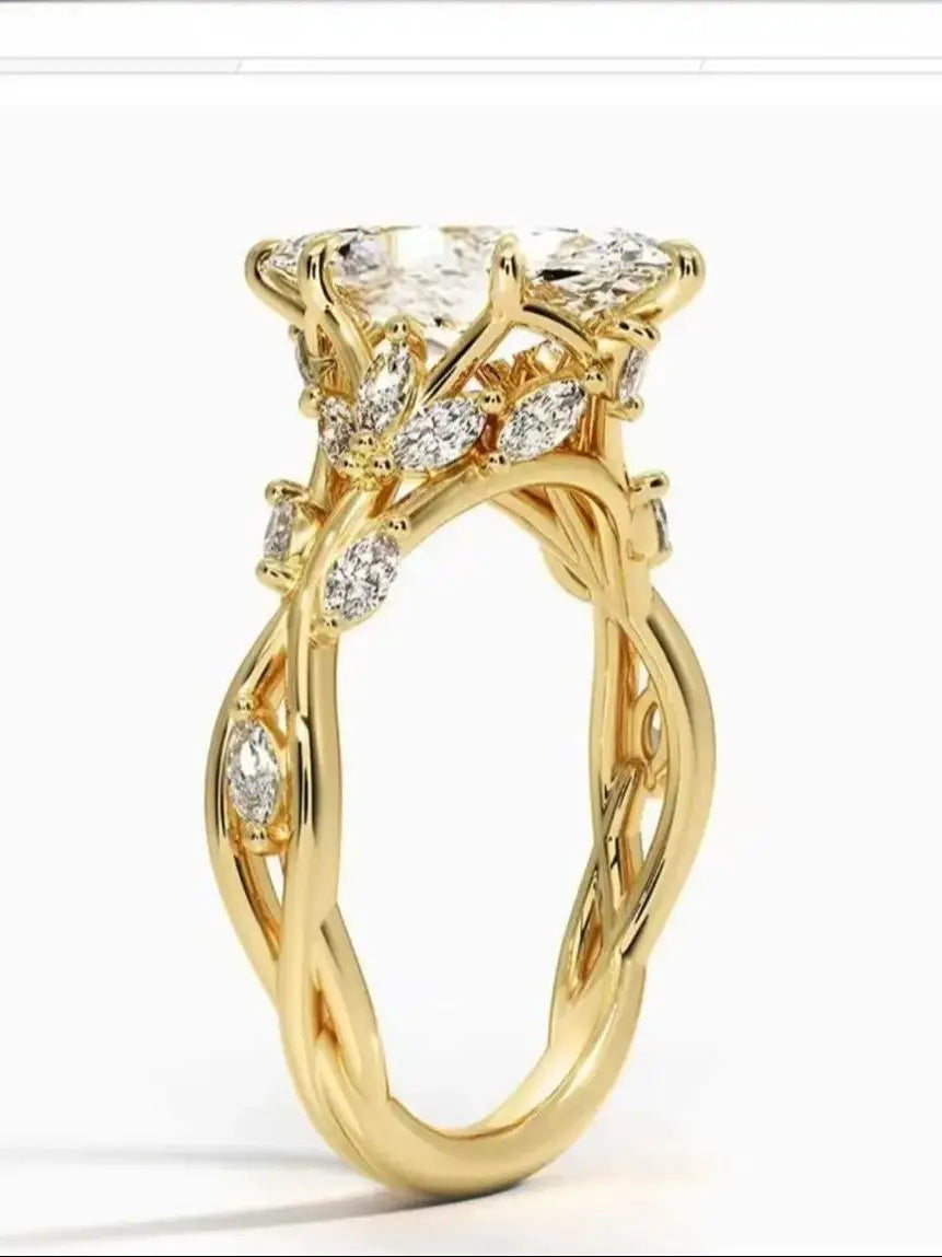 Lab Diamond Vine Ring (1ct – 3ct Stones)
