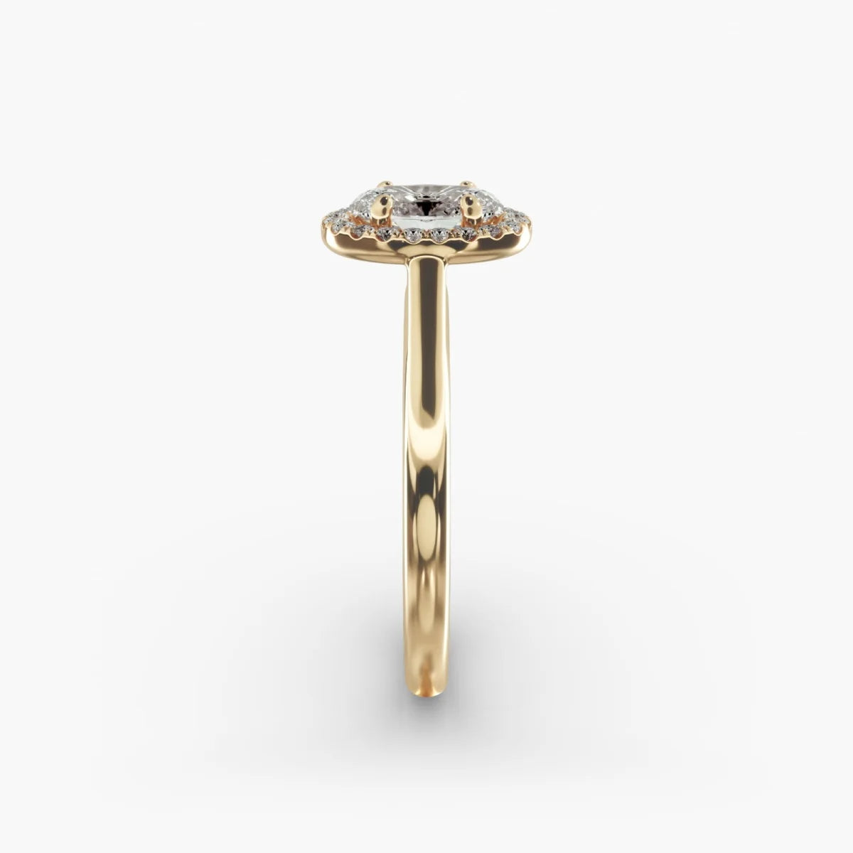 Oval Lab Diamond Halo Ring (0.5ct – 2ct Stones)
