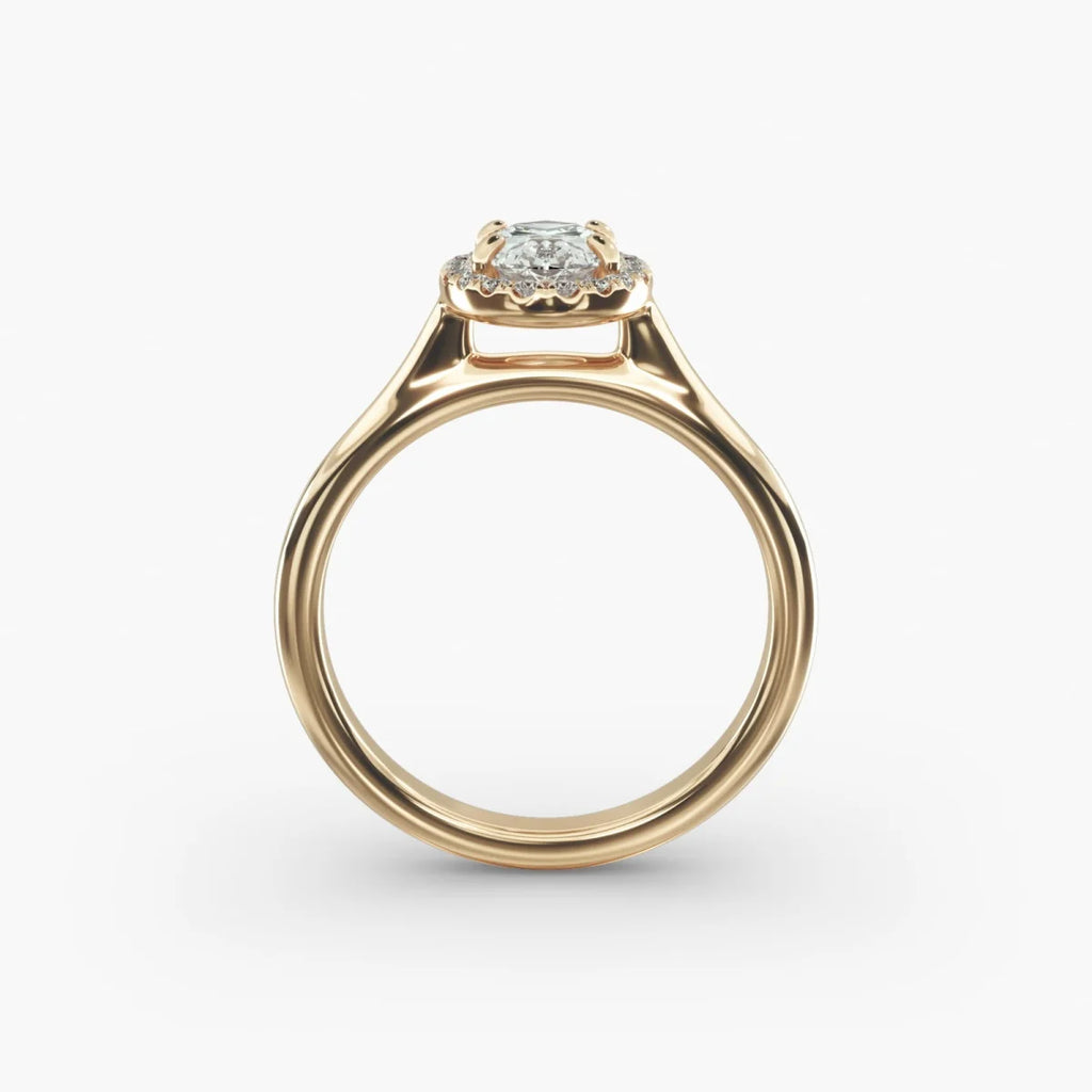 Oval Lab Diamond Halo Ring (0.5ct – 2ct Stones)