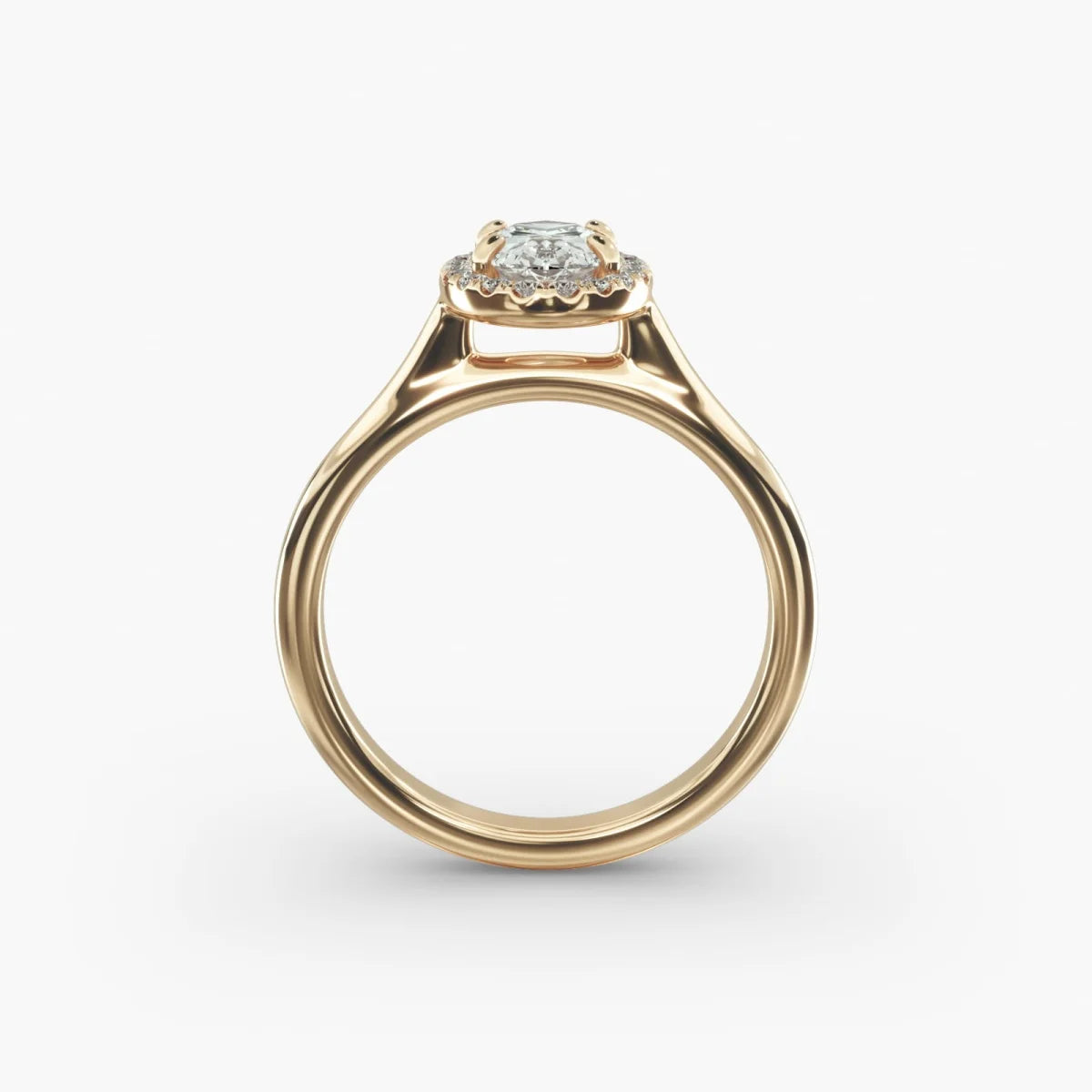 Oval Lab Diamond Halo Ring (0.5ct – 2ct Stones)