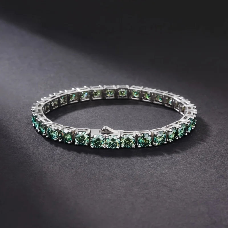 Moissanite Tennis Bracelet (6.5mm – 1ct Stones)