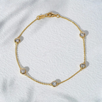 18K Gold Lab Diamond Bracelet (3.8mm Stone)
