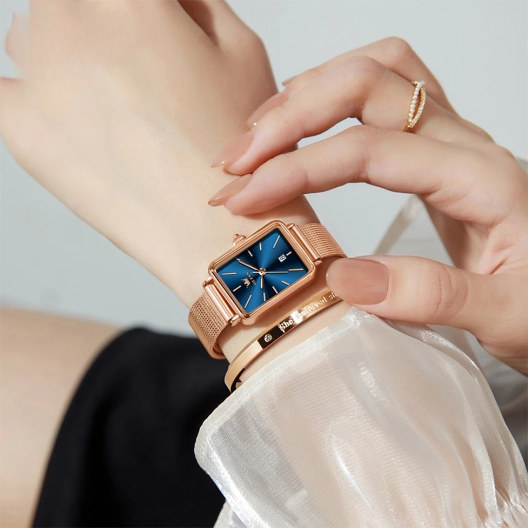 Square Dial Quartz Watch